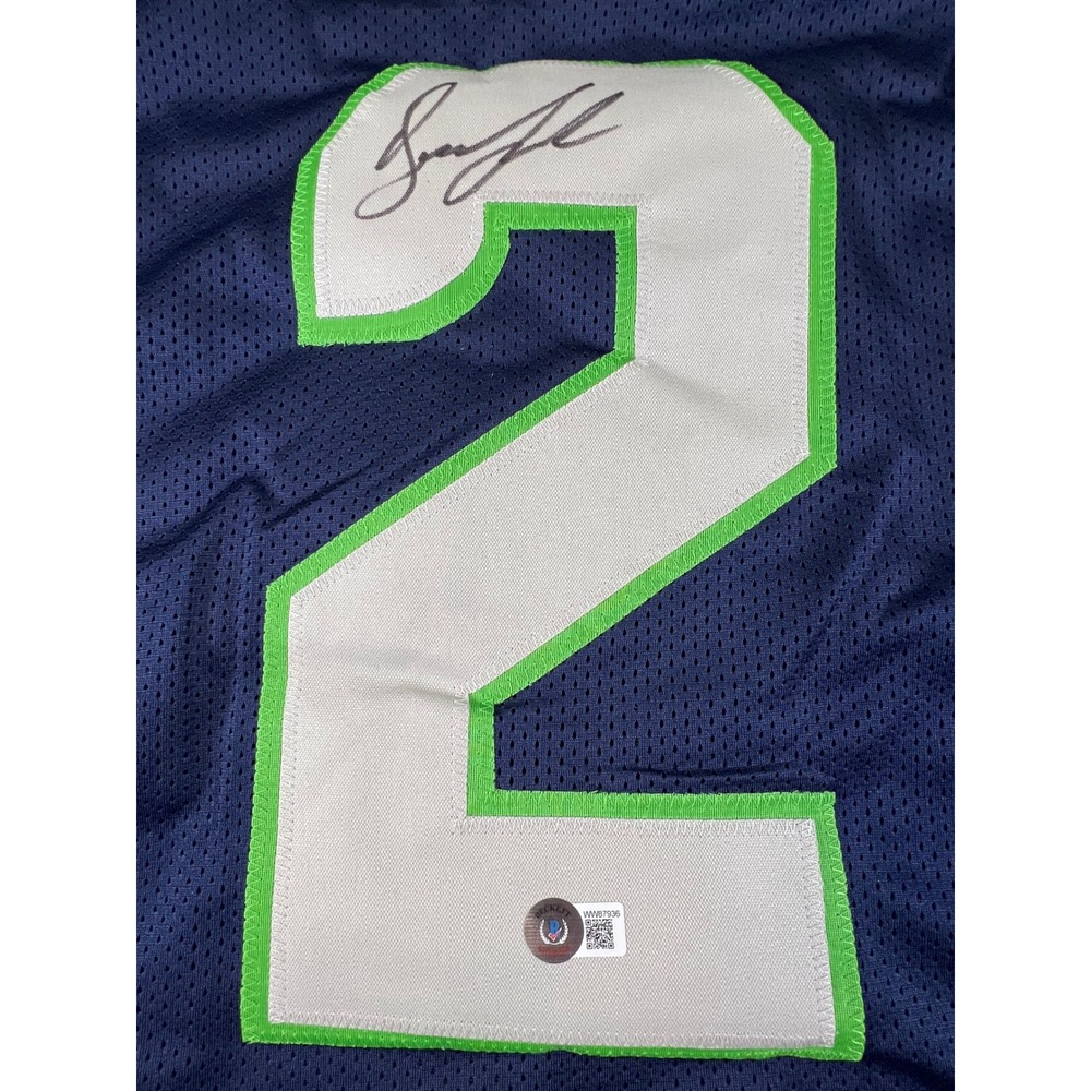 Drew Lock Signed Seattle Seahawks Jersey Autographed Beckett BAS Witnessed COA 2
